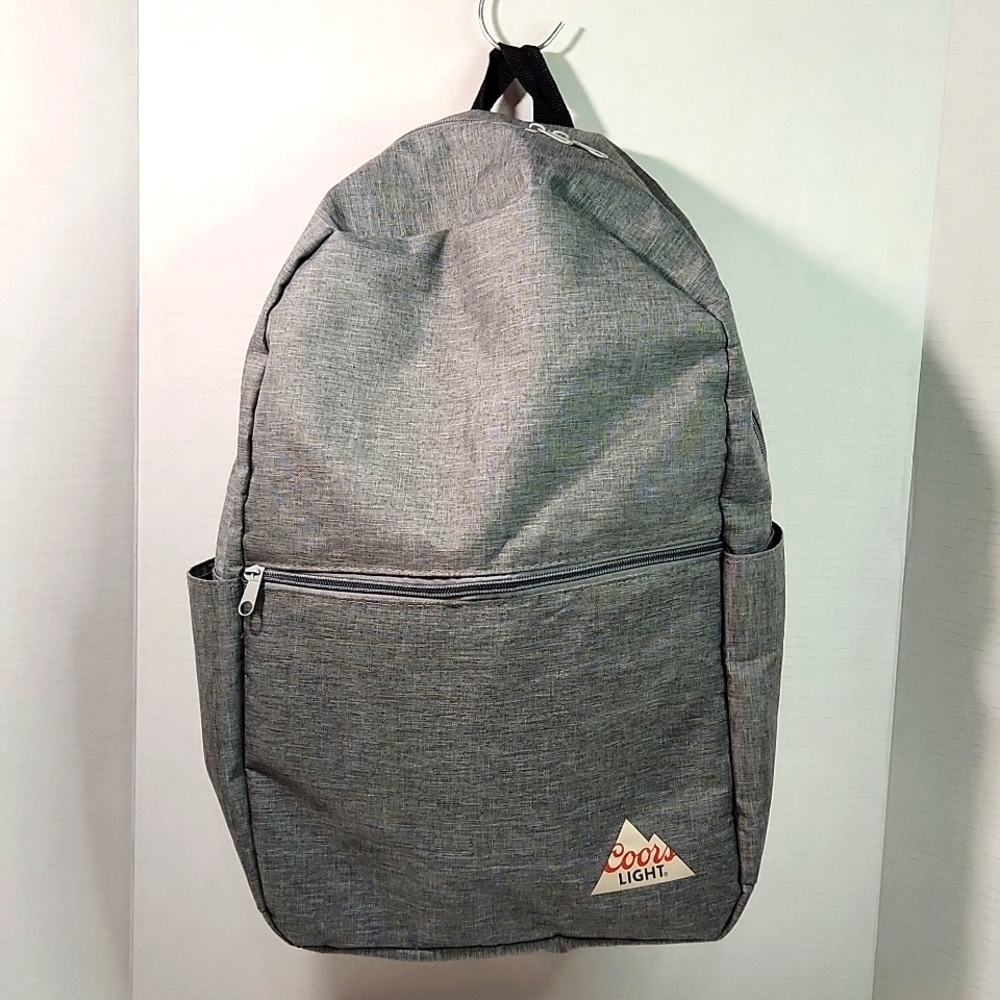 Molson Coors Light 2-pack Soft-sided Heather Grey Daypack Backpack NWOT